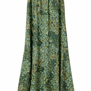 Bechamel Green and Blue Paisley Maxi Skirt